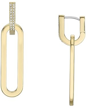 Fossil Damen Goldfarbener Edelstahl mit Ringverschluss Ohrringe