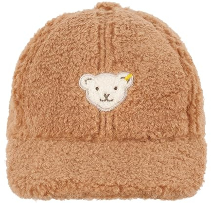 Steiff Baseballcap EU Größe 49 Teddy-Fleece, Baseball Cap für Kinder aus Teddy Plüsch, stylisches Cappy für Kleinkinder, Sonnenschutz Kappe für Jungen und Mädchen