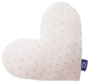 Kuschelkissen Herz Twister beige, 38 x 30 x 12 cm