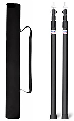 Verstellbare Camping Tarp Stangen Teleskopstangen, 2 Stück Teleskop-Zeltstangen, 2,3 m, verstellbare Markisenstangen aus Aluminium, Überdachungsstangen for Campingzelt, Plane, Unterstand, Markisenüber