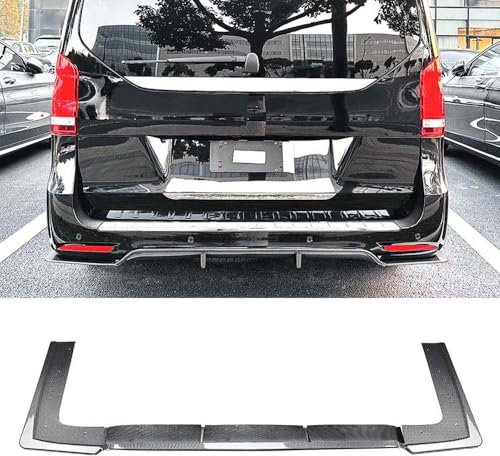 YMXFKY Auto Heckstoßstange Lippe Diffusor Spoiler Splitter für Mercedes Benz V Klasse V260 W447 AMG Line 2018-2023 Karosserie Styling Exterieur Zubehör,Carbon Fiber Look