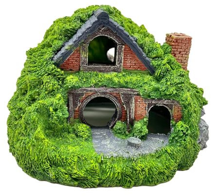 Générique Aquarium-Fischhaus, Fischtank-Dekorationen, Kunstharz, Reptilienhöhle, Fisch-Tunnel, Dekoration, Aquarium-Zubehör, Fischtanks