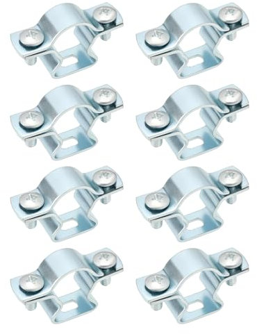 EMSea Lot de 8 Colliers de Serrage en Acier Galvanisé Collier d'espacement de Tuyau M20 Convient Aux Tuyaux de 19 à 23 mm de Diamètre Support Robuste pour Plomberie CVC Et Construction