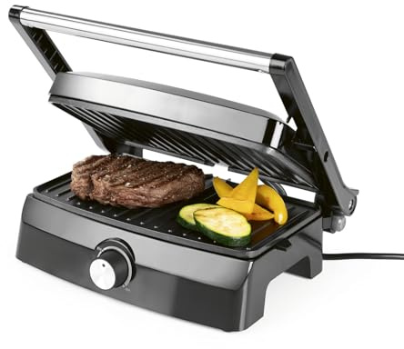 GOURMETmaxx Kontaktgrill mit Antihaftbeschichtung, 1000 Watt, stufenlos einstellbar, Cool-Touch-Griff