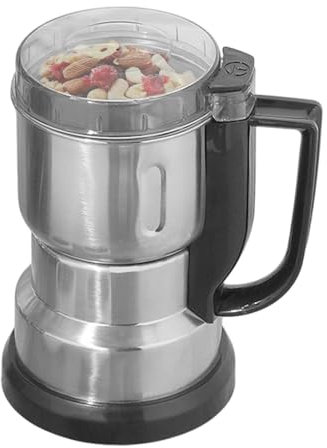 Macinaspezie elettrico per polvere fine, macinacaffè elettrico | Macinaspezie in acciaio inox per casa, macinaspezie elettrico | Macinatrice per alimenti con manico per chicchi di caffè e cereali