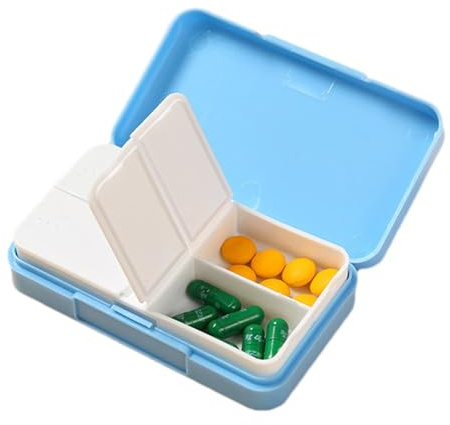 Petite boîte à pilules | 4 compartiments organisateurs de pilules personnelles | Boîte à pilules en plein air | Organisateur De Médicaments | Cas De Médecine Avion Portable Pour Le Travail À La Maison