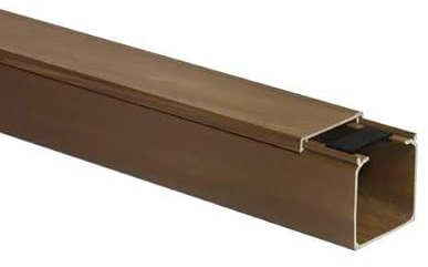 KOMIB - Goulotte électrique 40x40mm 2m, Lot de 10 unités (Marron, Imitation Bois)