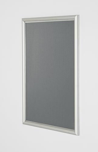 DisplayLager Cornice pieghevole con profilo in alluminio da 15 mm, argento, 70 x 100 cm, alluminio, anodizzato, argento, pannello frontale APET antiriflesso, 70 x 100 cm, 1 conte