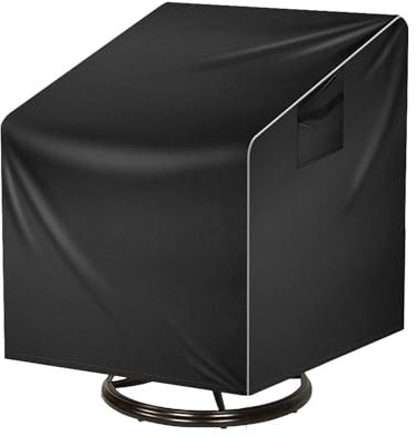 Housses de chaise de terrasse pour meubles de jardin, housses de protection d'extérieur robustes pour terrasse et balcon | Housses de fauteuil stables avec siège bas et protection de meubles robuste