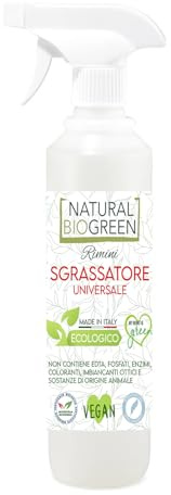Naturalbiogreen Umweltfreundlicher Mehrzweck-Fettlöser ohne Parfüm, hypoallergen, Spray, 500 ml