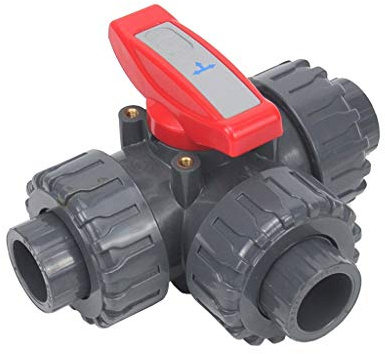 1pcs Three-Way Ball Valve,Inner 20-50mm L/T Type Valve,Multiple Control Pipe Fittings Garden Irrigation Adapte(L Style,DN50(63mm))