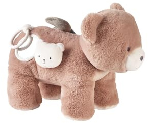 NOUKIE’S – Peluche d’Activités Lily Rose – Jouet Éveil Sensoriel avec Miroir, Hochet, Anneau Dentition, Papier Froissé et Boîte à Musique – Jouet Bébé Naissance Fille ou Garçon – Cadeau Original