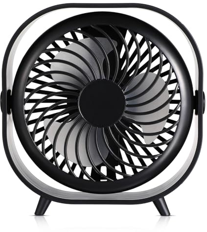 DOITOOL Ventilador de Mesa Recargable Mini USB Portátil Silencioso y Ligero para Escritorio y Uso Doméstico con Batería para Oficina y Exteriores