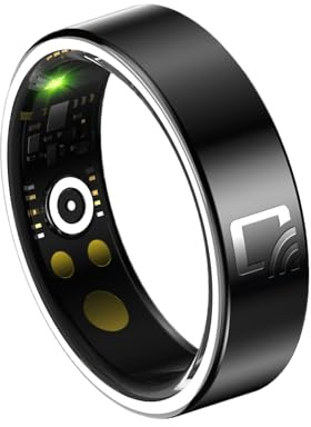 XINDADA R20 - Anillo inteligente de cerámica 2025, compatible con control de acceso NFC, ultrafino, para hombres y mujeres, frecuencia cardíaca, presión arterial, oxígeno, IP68, resistente al agua