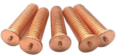 Pernos de soldadura, 2/50pc M3-M10 Carbon Steel Copper Plated Stud Weld Spot Welding(18mm,5pcs M8)