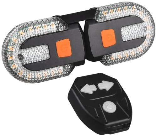 600 Akku-Blinker, 5 Modi Rücklicht, kabellose Fernbedienung für Sicherheit beim Radfahren, 13 x 13 cm, 4,8 m Fernbedienung, 45 Stunden Laufzeit