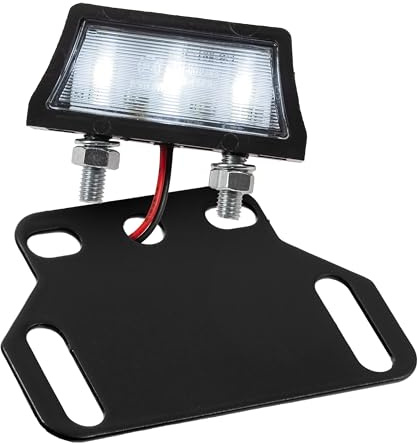 LED-Kennzeichenbeleuchtung Axis schwarz E-geprüft inkl. Halter zur Befestigung von Kennzeichenbeleuchtung Universal Motorrad Roller Nummernschildbeleuchtung Nummernschild