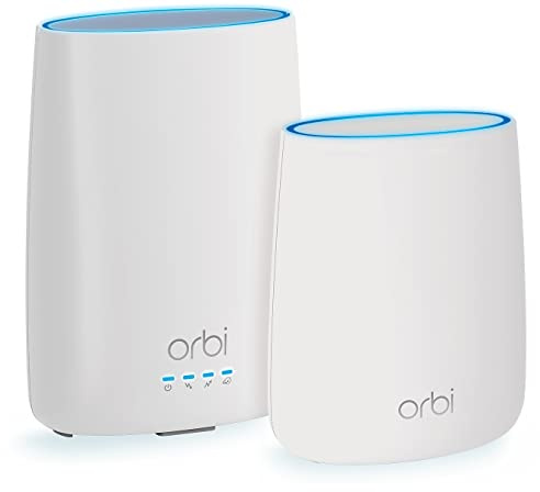 NETGEAR Orbi Built-in-Modem Whole Home Mesh WiFi System with All-in-one Cable Modem and WiFi Router and Single Satellite Extender with speeds up to 2.2 Gbps Over 4,000 sq. feet, AC2200 (CBK40)