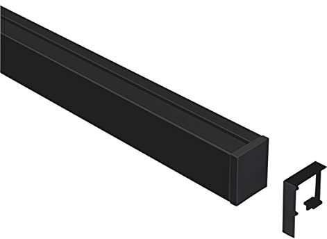 Kesseböhmer MosaiQ Profilleisten Set L 1500 mm in Schwarz Matt/Reling Aluprofil/Relingsystem/Ordnungssystem