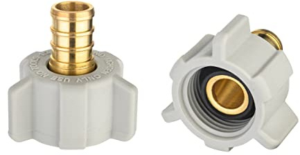 (Pack of 2) EFIELD Pex 1/2 Pex x 1/2 Female NPT Swivel Adapter Barb Crimp Brass Fittings,(PEX1807202-2PCS)