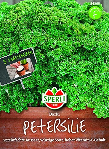 Sperli Petersiliensamen Darki, Saatscheibe 84295 - Das perfekte Saatgut für dicht gekrauste, würzige Petersilie. Die Sorte mit einfacher Anzucht, Dank der Saatscheiben.