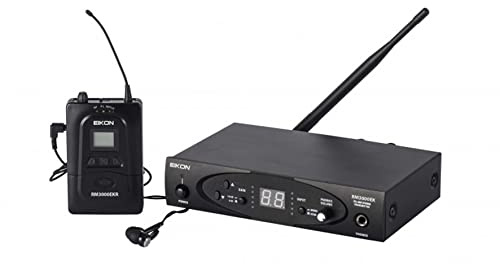 Proel EIKON RM3000EK - Sistema In-ear Monitor stereo professionale per cantanti, Nero