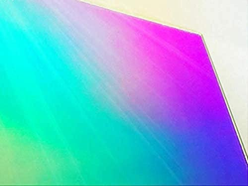 Blanks Direct LARGE Acrylic Iridescent Perspex Panels Sheet 120cm X 810m X 0.4cm Splashback Decoration Wall Tiles Laser Rainbow Art Advertising Wedding DIY Craft Radient Decoration Two Sided