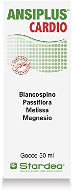 ANSIPLUS CARDIO GTT 50ML - Integratore alimentare per regolare funzionalità dell’apparato cardiovascolare | Regolare funzionalità apparato cardiovascolare