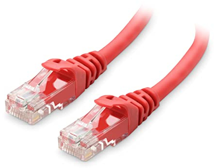 Cable Matters 10Gbps Snagless Cat 6 Ethernet Cable - 50ft, Cat 6 Cable, Cat6 Cord, Ethernet Cord, Red