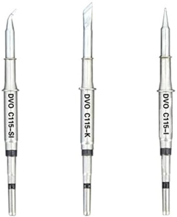 DVO 3 Stück Universal C115 Lötkolbenspitzen Schweißspitze Griff Eisenspitzen Heizkern 2 In1 Lötstation Griffspitzen