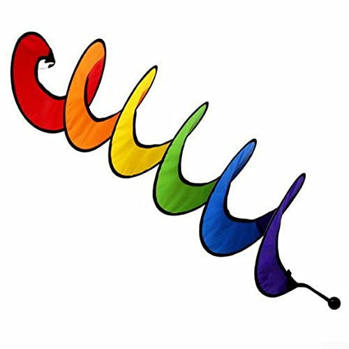 Moulin à vent pliable en spirale avec arcs-en-ciel pour camping, jardin, terrasse