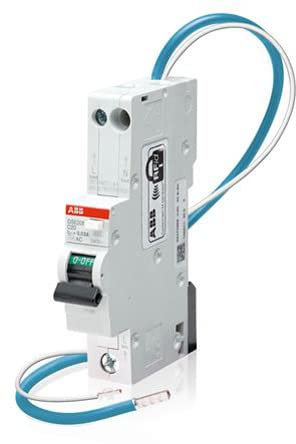 ABB RCBO System Pro M Compact DSE201 M FI/LS-Schalter 20A, 1P+N-polig Typ C, Empfindlichkeit 30mA, DIN-Schienen-Montage