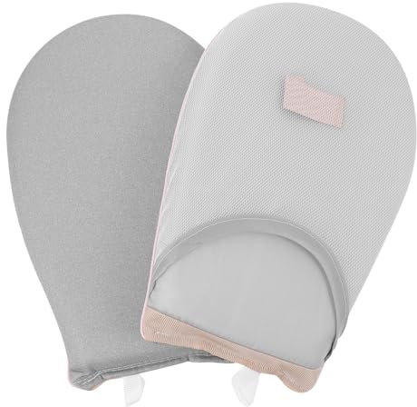 Warmhm 2pcs Handheld Garment Steamer Ironing Gloves Heat Resistant Clothing Steamer Mitts for Home Use Small Portable Steam Iron Protective Gloves