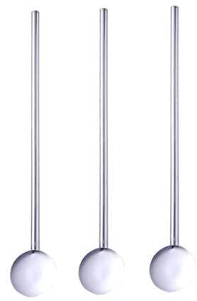 Zerodeko Cuillères à Paille En Acier Inoxydable 304 Rondes Réutilisables Multifonctionnelles Pour Cocktails Boissons Froides Été Lot De 6 Pièces