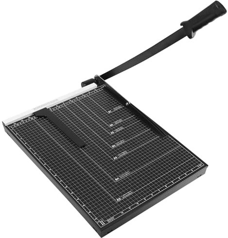 ACROPAQ Papierschneider A3 - Für 8 Blatt Papier, Messerloses Design, Kompaktes Format - Hebelschneider, Papierschneider A4 und A3, Papierschneidemaschine