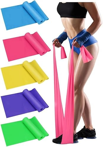 HSAJS Bandes Élastiques Fitness Multicolores Exercice Résistance Musculation Yoga Pilates Entraînement Réhabilitation Physiothérapie