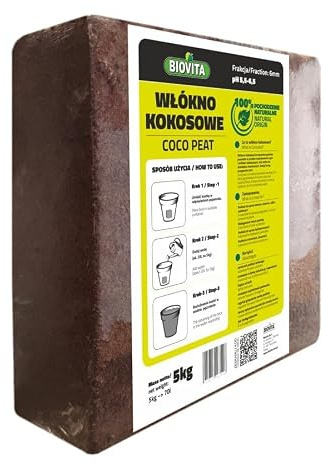 Kokosfaser Brikett 6mm Kokoserde Kokos Quellerde Anzuchterde 5kg Kokosstreu 70L Kokos Ziegel gepresst