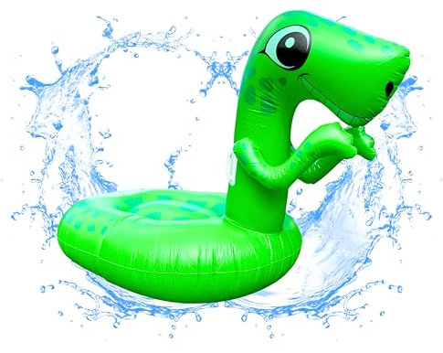 XXL Schwimmtier - Luftmatratze Wasser für Kinder - Pool Spielzeug - Schwimmtiere für Kinder - Wasserspielzeug - Pool Tiere aufblasbar - Schwimmtiere für den Pool (Dino)