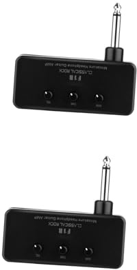 ibasenice 2sätze Miniatur Gitarrenverstärker Tragbarer Bass-Gitarren Kopfhörer Für Gitarre Ukulele Bass Universelles Design Leicht Und Platzsparend Für Anfänger Und Unterwegs