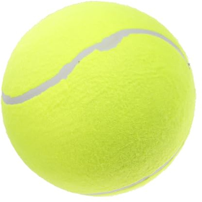 POPETPOP Aufblasbarer Großer Hundetennisball Aus Stabilem Material Leichtes Kauspielzeug Mit Plüschbezug Für Drinnen Und Draußen Interaktives Haustierspielzeug