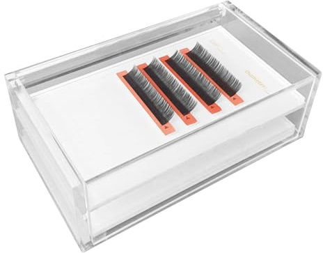 Eyelash Organizer, Lash Extension Organizer,Transparent franshållare - Lash Cart Organizer, Dammtät Lash Container, Lash Cart Organizer och förvaring för hem & ögonfranssalong