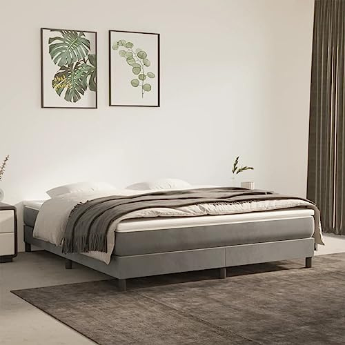 Festnight Bett ohne Kopfteil 180x200 cm Jugendbett Bettgestell Doppelbett Einzelbett Polsterbett Samt Gästebett Bettrahmen Schlafzimmer Bett Jugendzimmer
