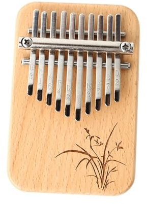 Kalimba 10-Ton Mini Daumenklavier Massivholz Kalimba Kleines Musikinstrument Anfänger Fingerklavier(Wood)