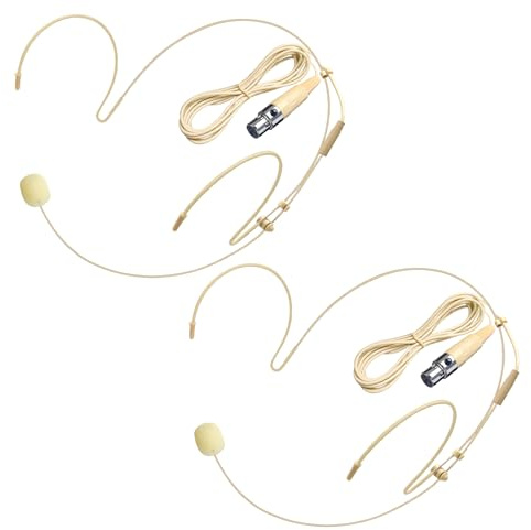 2Pack Headset Headworn Microphone Dual Over-Ear Earset Micophone for Shure