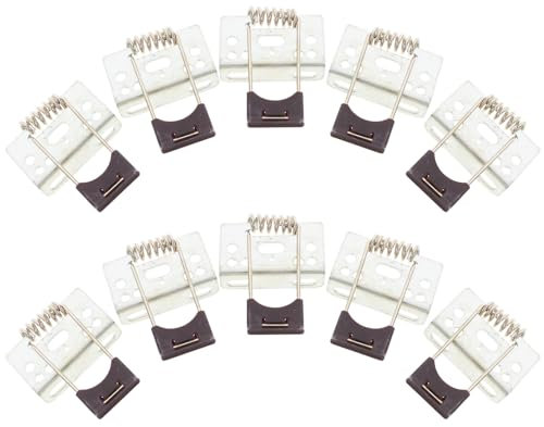 IWOWHERO 10pcs Metal Plastic Spring Clips for Led Panel Lamps Desk Light Clamp Spring Clip for Downlight Lamp Accessories Lighting Panel Holder