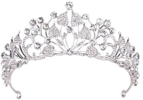 Happyyami Couronne De Mariée Avec -tête Décoratif Pour Cheveux De Femme Accessoire De Coiffure Pour Mariage
