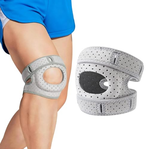 BRITIVIVE Ginocchiere per uomo e donna, bendaggio per tendine rotula, ginocchiera regolabile per ginocchia da corridore, artrite, sport, Pain Relief