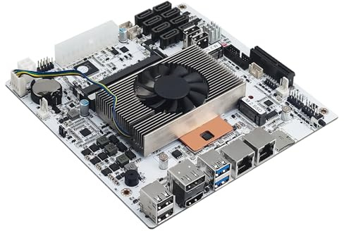 CWWK NAS Motherboard 8 Bay Core i5 8265U 4C/8T, Mini ITX PC Mainboard Weiß M11, 2 x NVMe PCIe3.0 x2, Dual 2.5GbE i226V LAN, DDR4 NO RAM NO SSD, PCIe x4 Slot, TF, HD+DP