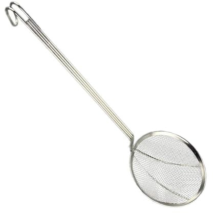 perfk Schiumarola, Mestolo, Cucchiaio, Colino, Robusto Acciaio Inossidabile, Antiaderente, Colino per Friggere, Patatine Fritte, 22 centimetri