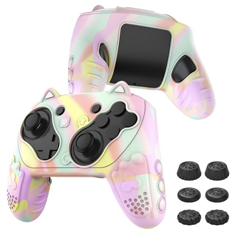 Silicone Case for Nintendo Switch 2 Pro Controller, Soft & Anti-Slip Protective Cover for Switch 2 Pro, Comfortable Ergonomic Grip Design Thumb with Grips (Macaron)